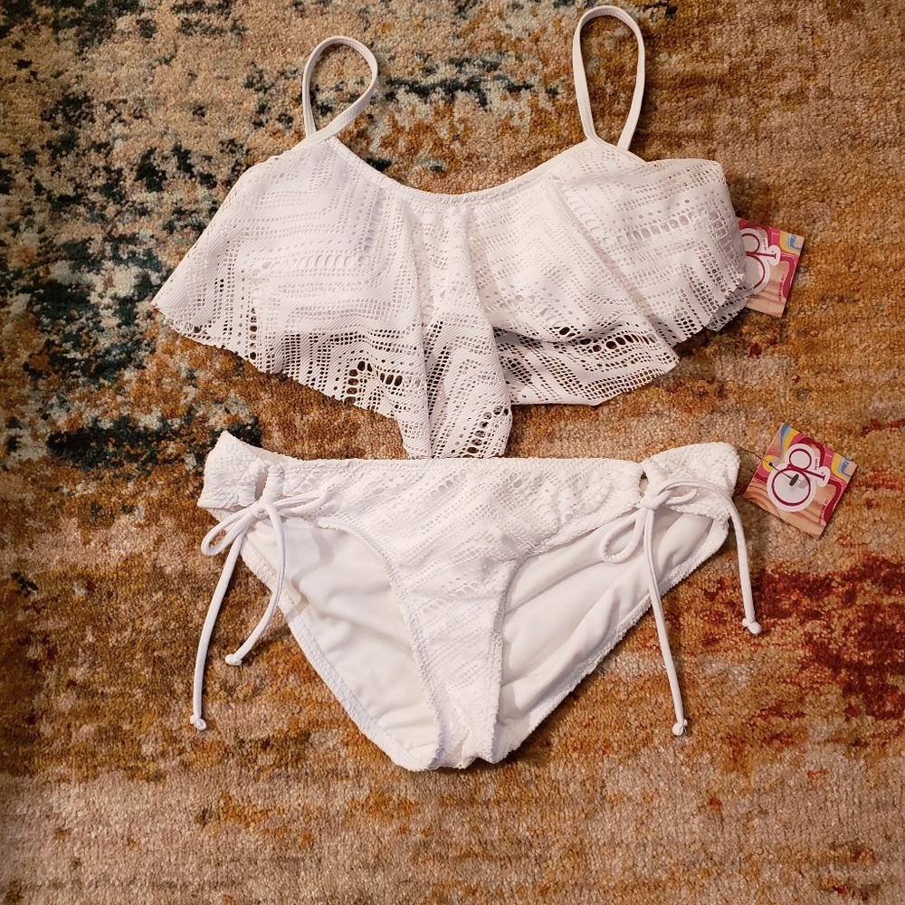 White Two Piece Swimsuit